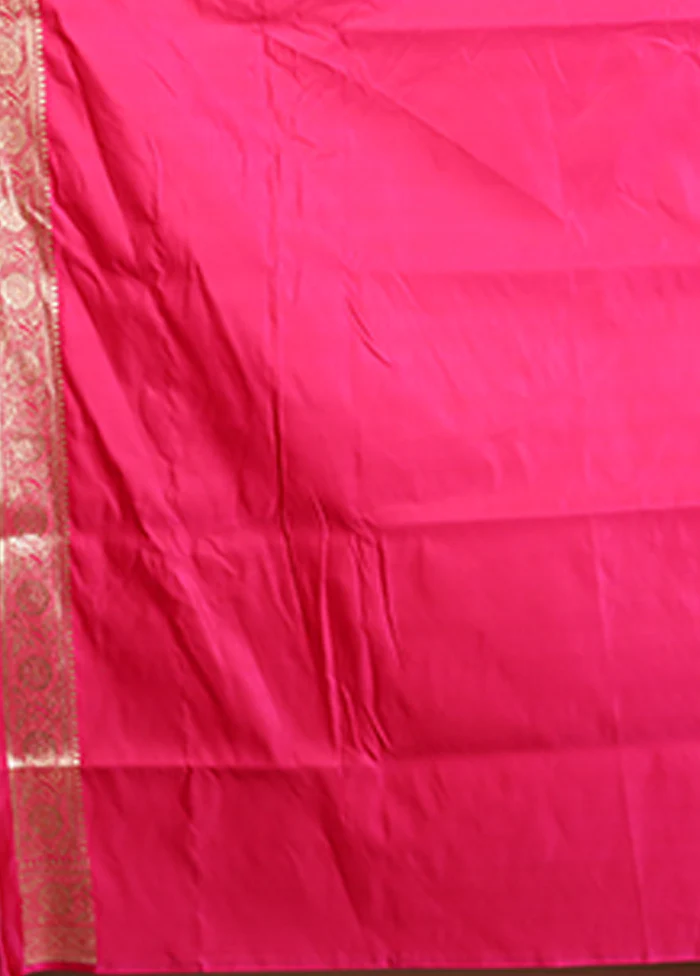 Blue Banarasi Silk Saree With Blouse Piece - Image 5