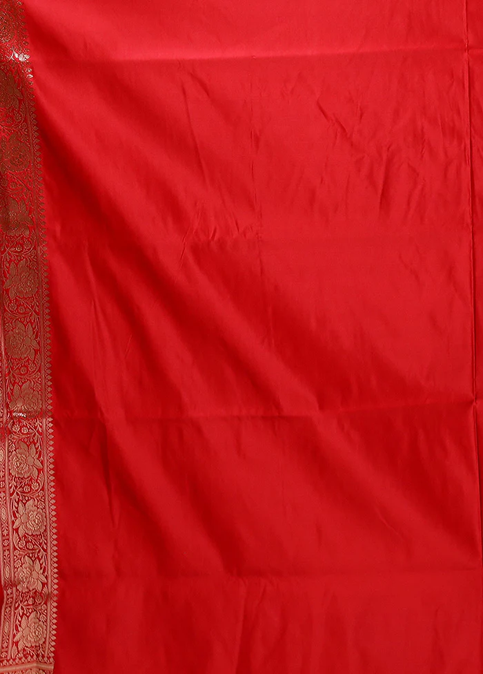 Blue Banarasi Silk Saree With Blouse Piece - Image 5