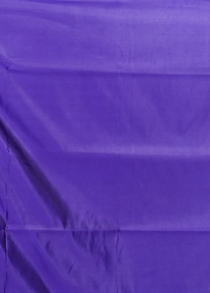 Blue Banarasi Silk Saree With Blouse Piece - Image 5