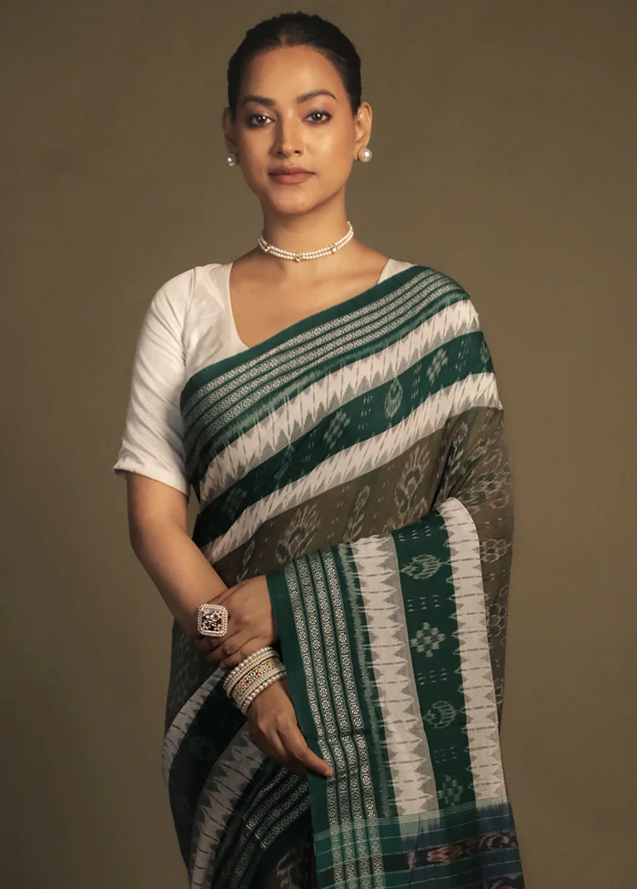 Grey Bomkai Silk Saree Without Blouse Piece - Image 2