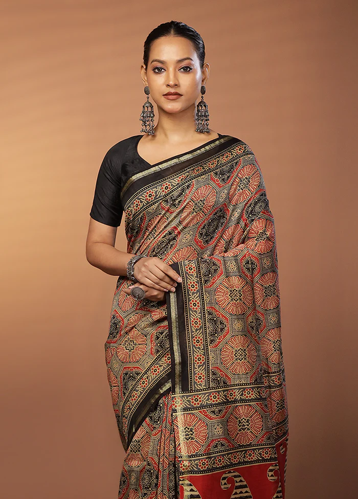 Blue Chanderi Silk Saree With Blouse Piece