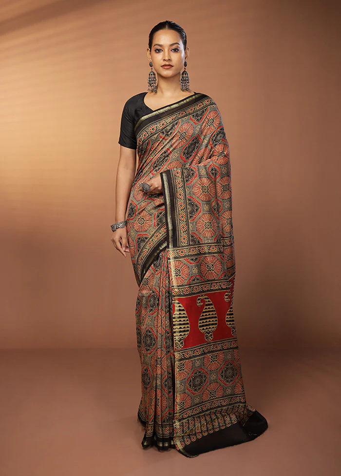 Blue Chanderi Silk Saree With Blouse Piece - Image 2