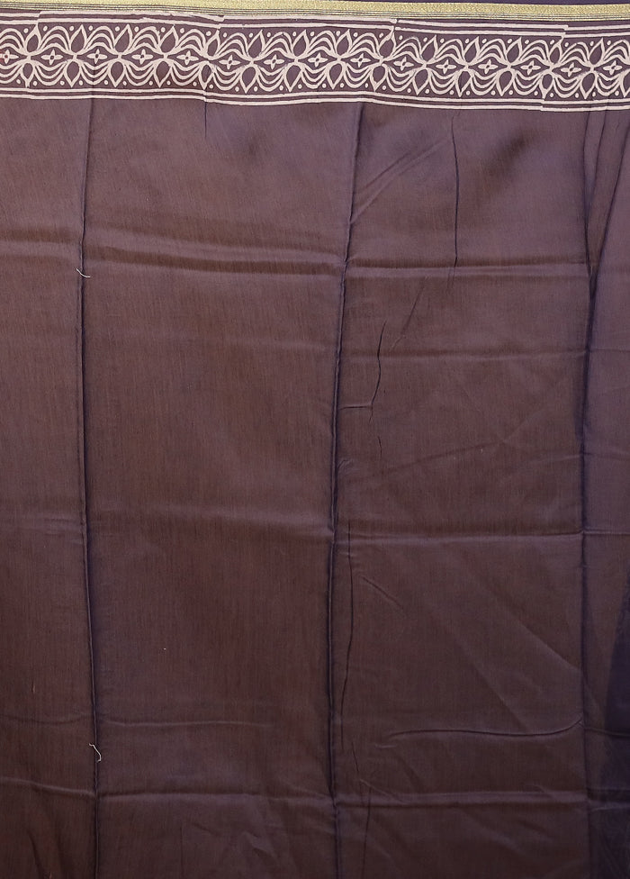 Blue Chanderi Silk Saree With Blouse Piece - Image 5