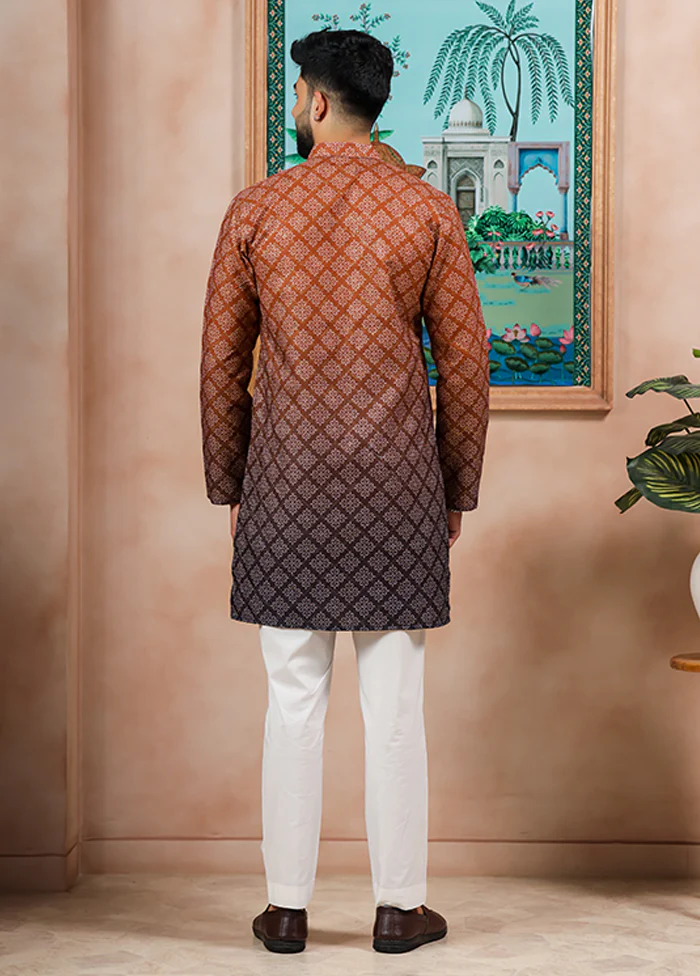 Blue Cotton Kurta & Pajama Set - Image 3