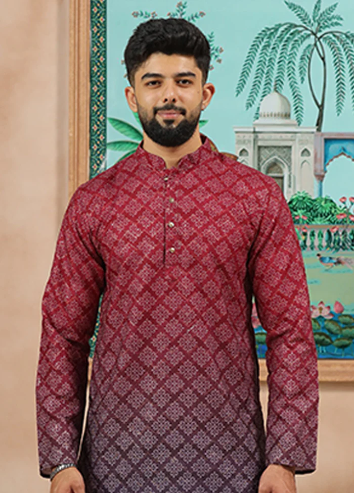 Blue Cotton Kurta & Pajama Set - Image 2