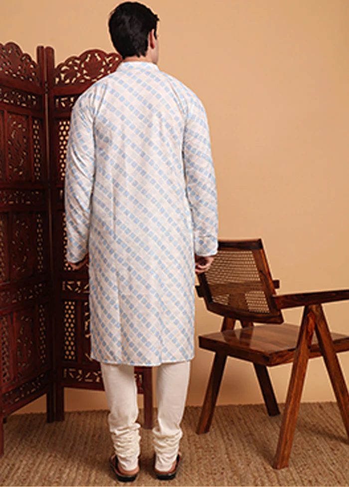 Blue Cotton Kurta - Image 3