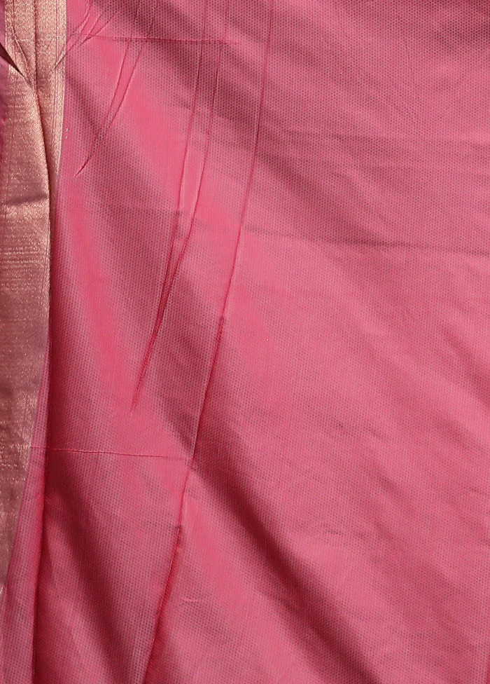 Blue Dupion Silk Saree With Blouse Piece - Image 5