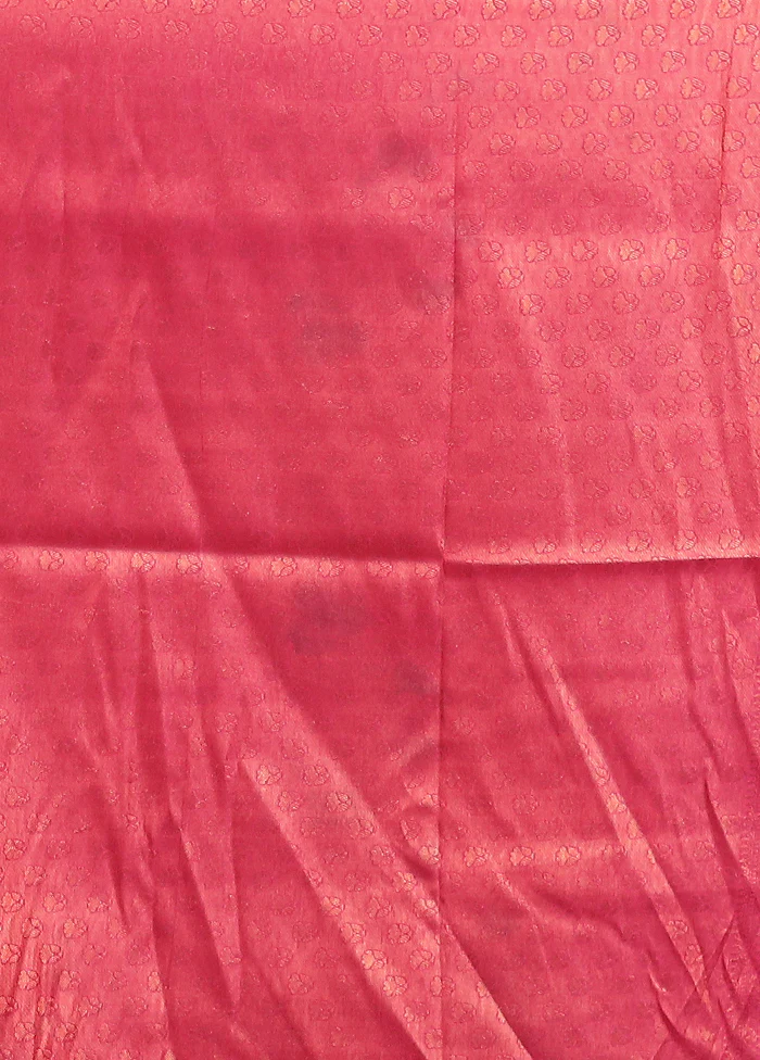 Blue Dupion Silk Saree With Blouse Piece - Image 5