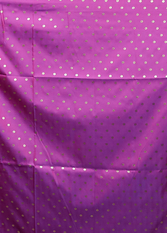 Blue Dupion Silk Saree With Blouse Piece - Image 5