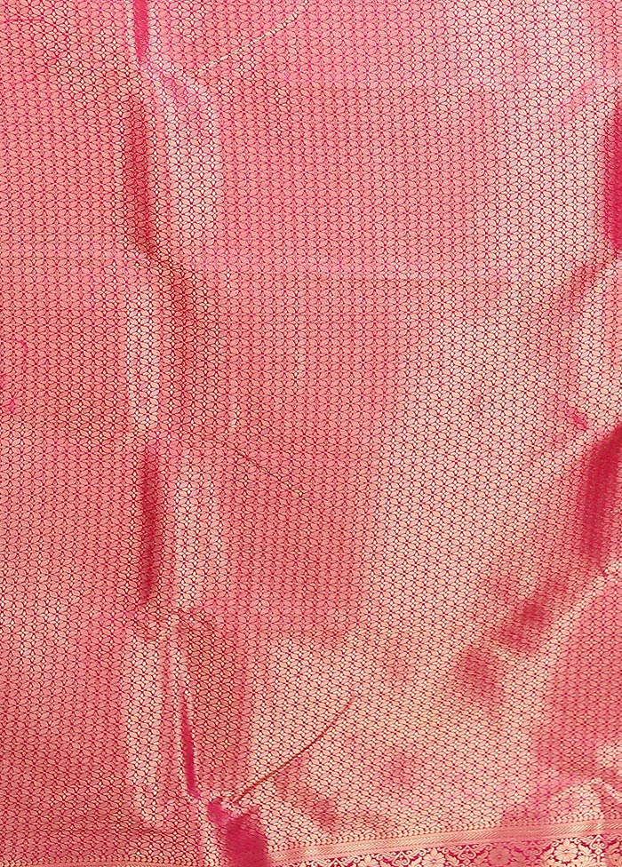 Blue Dupion Silk Saree With Blouse Piece - Image 5