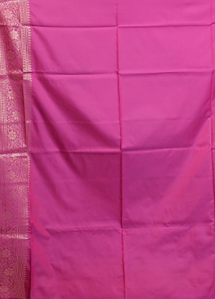 Blue Dupion Silk Saree With Blouse Piece - Image 5