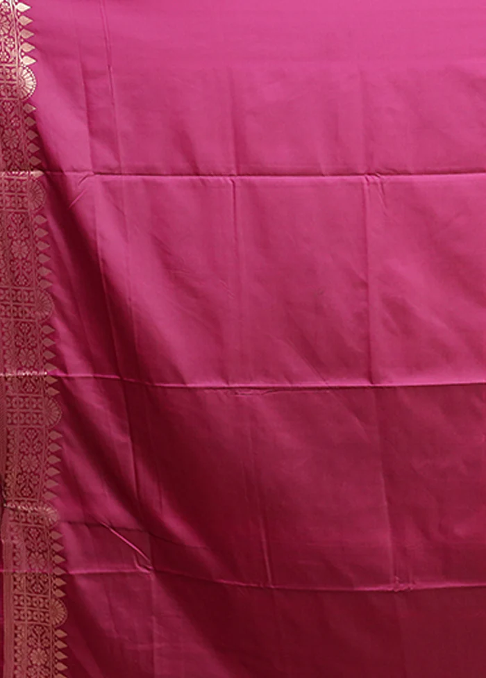Blue Dupion Silk Saree With Blouse Piece - Image 5