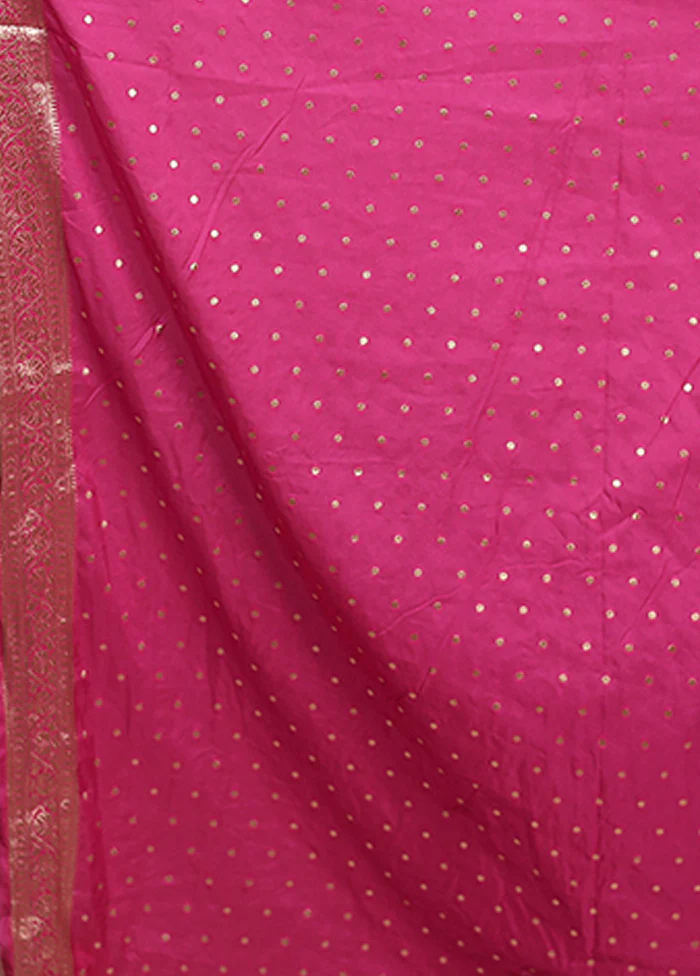 Blue Dupion Silk Saree With Blouse Piece - Image 5