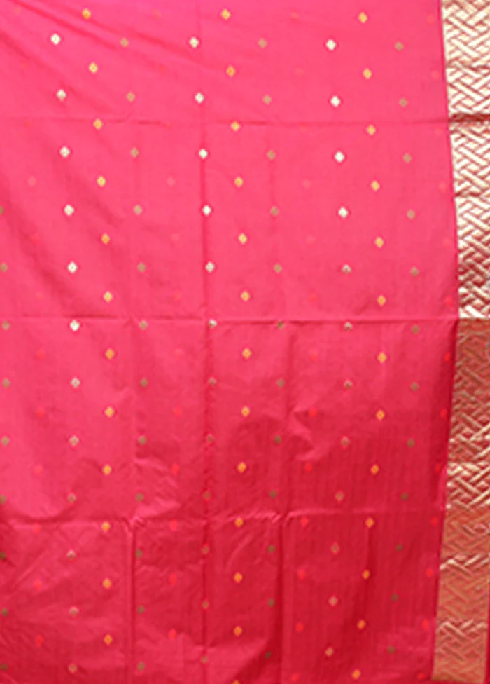 Blue Dupion Silk Saree With Blouse Piece - Image 5