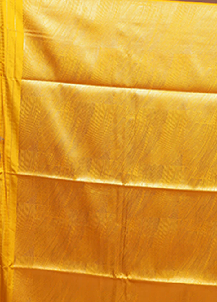 Blue Dupion Silk Saree With Blouse Piece - Image 5