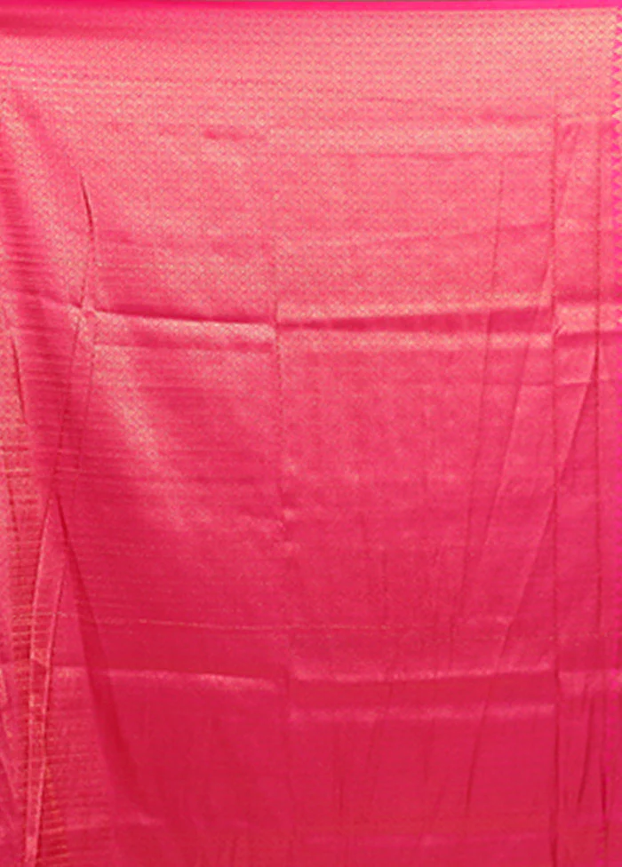 Blue Dupion Silk Saree With Blouse Piece - Image 5