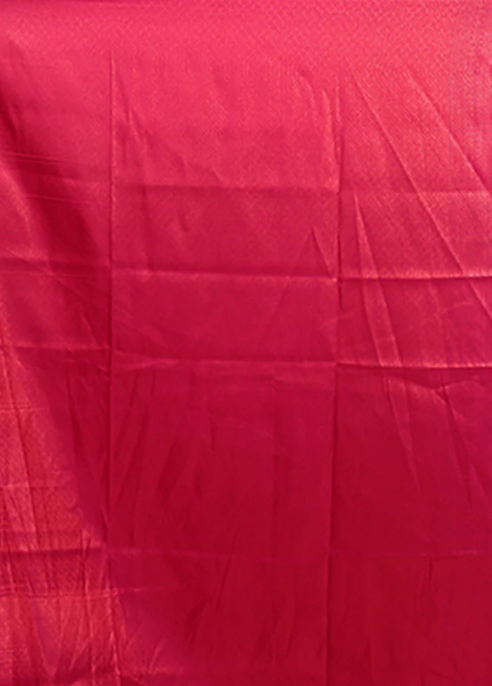 Blue Dupion Silk Saree With Blouse Piece - Image 5