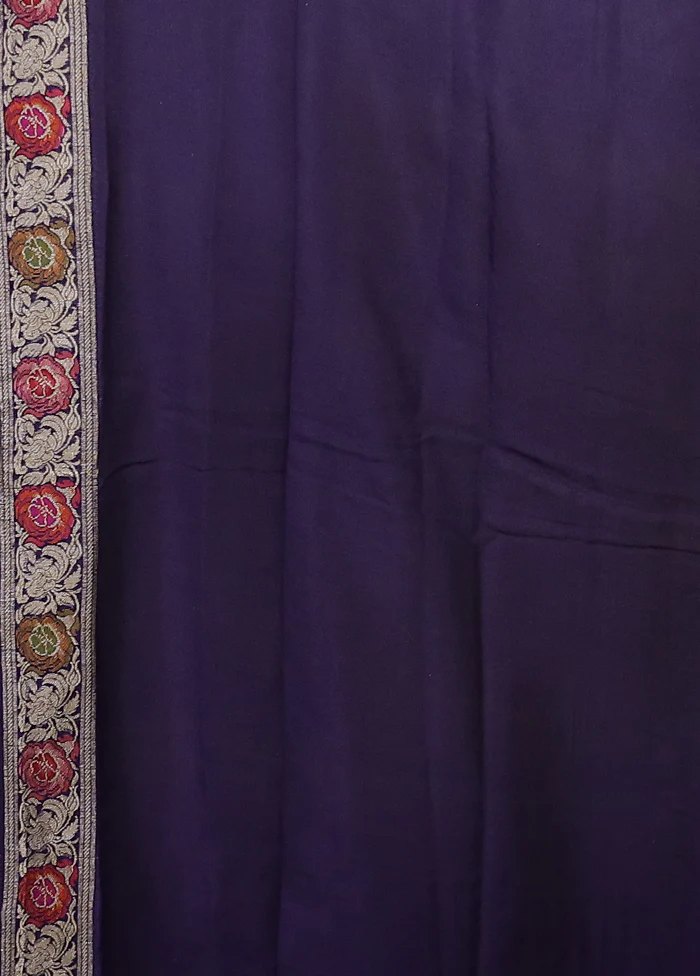 Blue Georgette Saree With Blouse Piece - Image 5