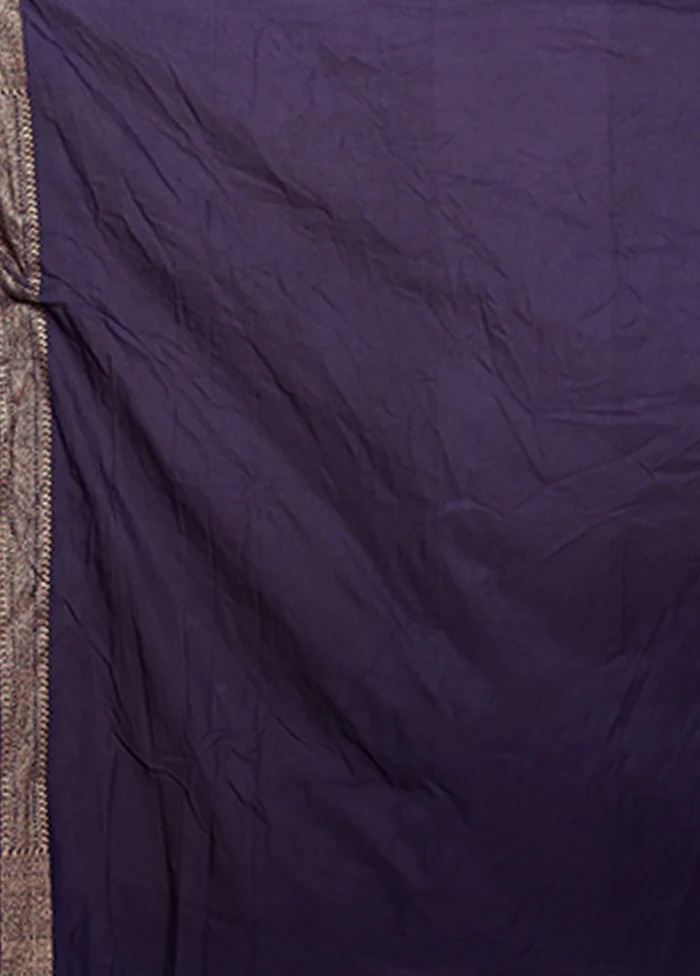 Blue Georgette Saree With Blouse Piece - Image 5