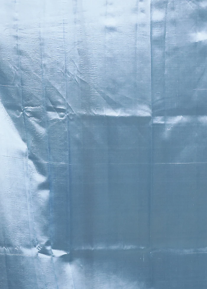Blue Handloom Dupion Pure Silk Saree With Blouse Piece - Image 5
