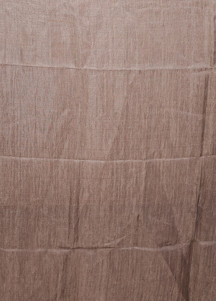 Blue Handloom Matka Pure Silk Saree With Blouse Piece - Image 5