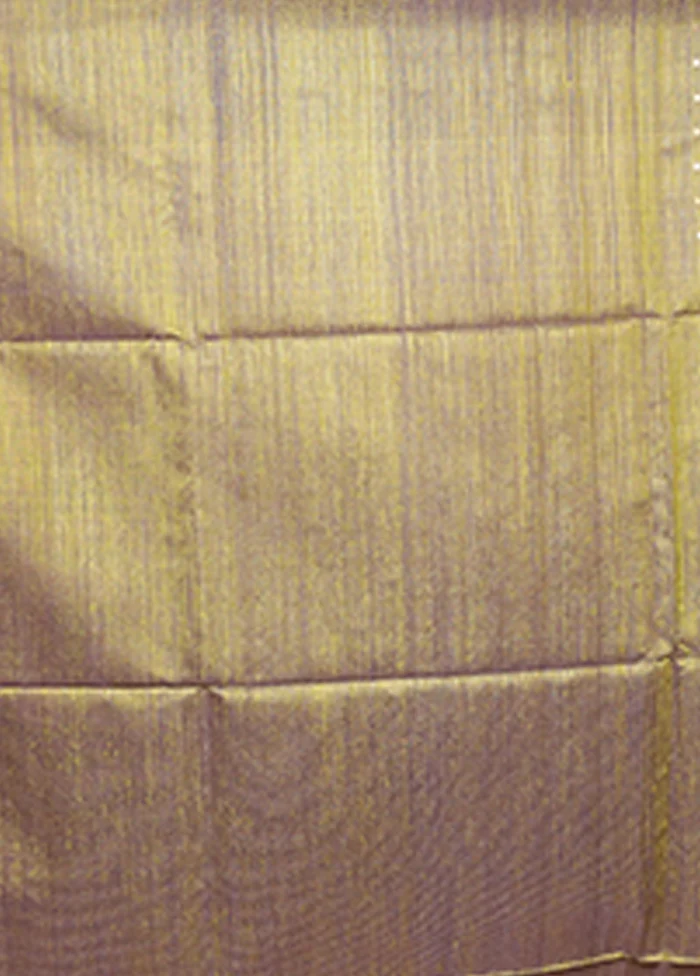 Blue Handloom Matka Pure Silk Saree With Blouse Piece - Image 5