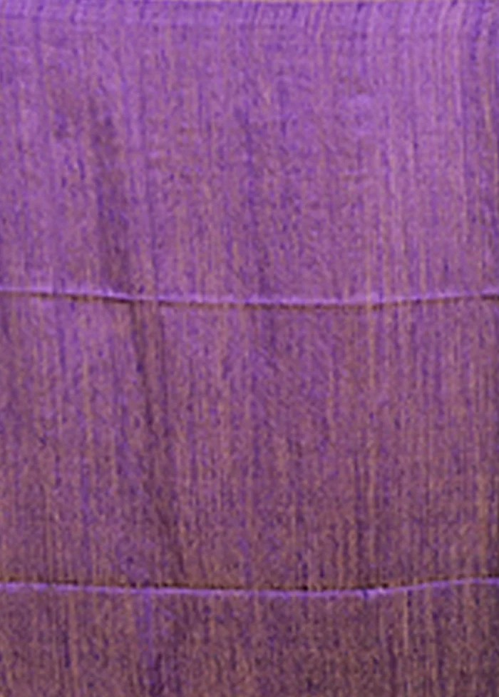 Blue Handloom Matka Pure Silk Saree With Blouse Piece - Image 5