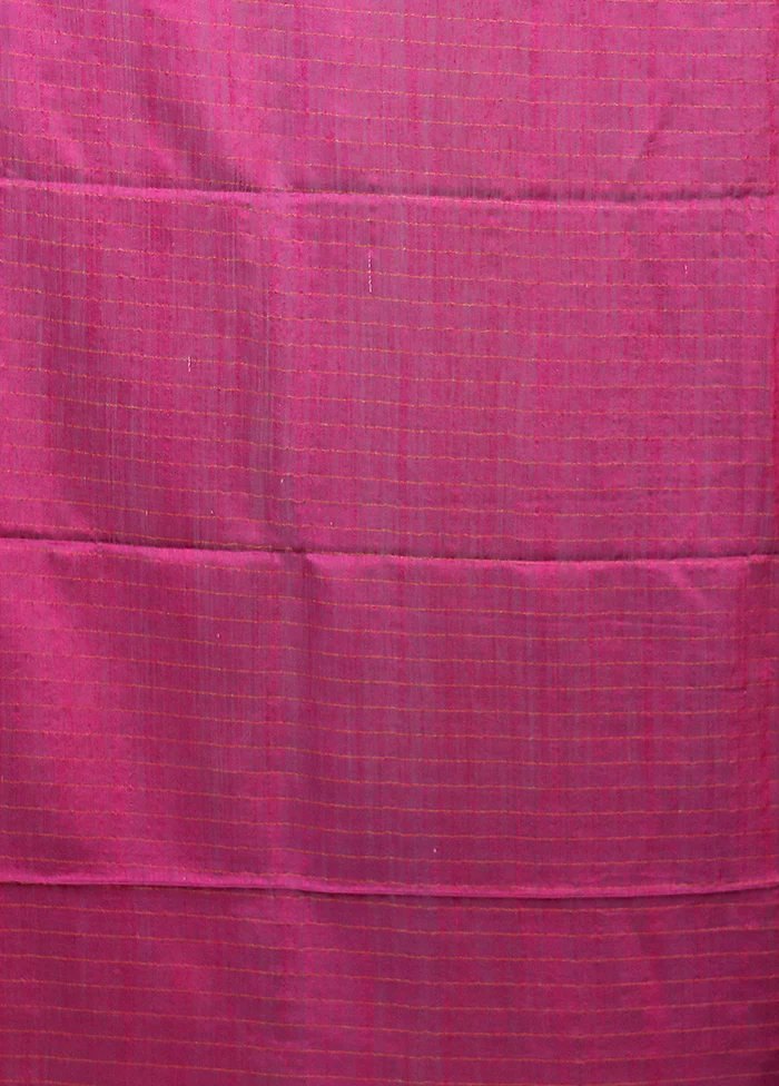 Blue Handloom Matka Pure Silk Saree With Blouse Piece - Image 5