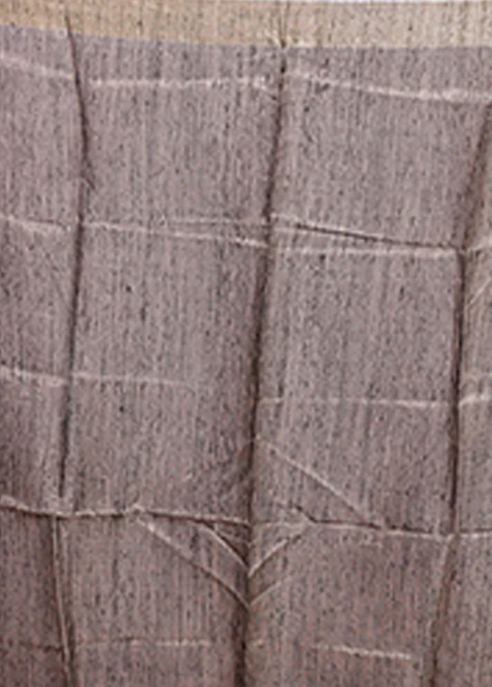 Blue Handloom Matka Pure Silk Saree With Blouse Piece - Image 5