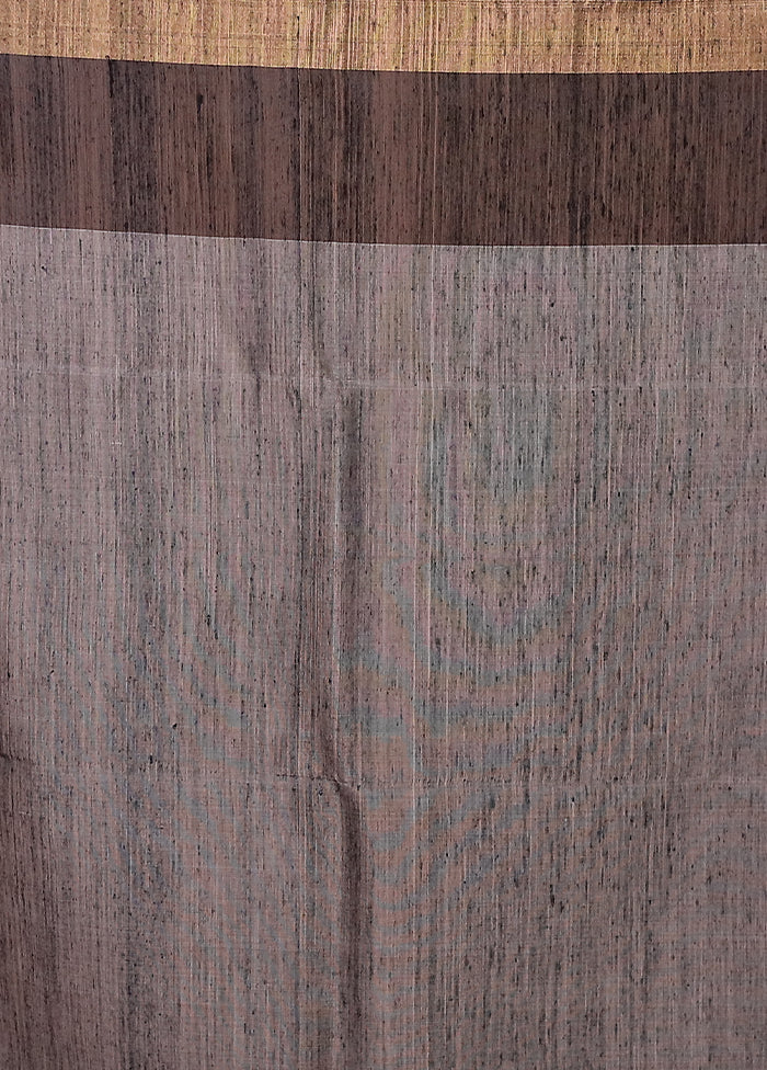Blue Handloom Matka Pure Silk Saree With Blouse Piece - Image 5
