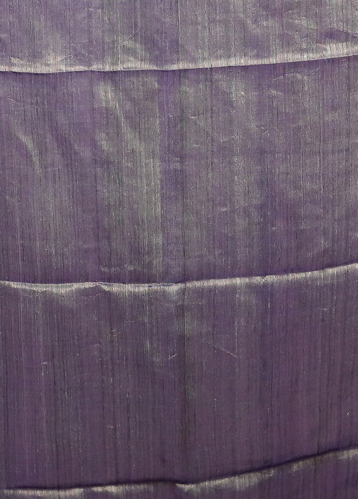 Blue Handloom Matka Pure Silk Saree With Blouse Piece - Image 5