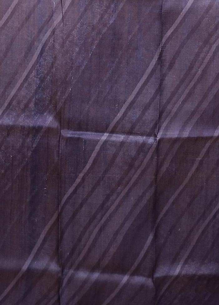 Blue Handloom Printed Pure Silk Saree Without Blouse Piece - Image 5
