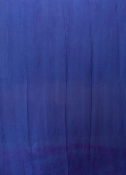 Blue Handloom Pure Georgette Saree With Blouse Piece - Image 6