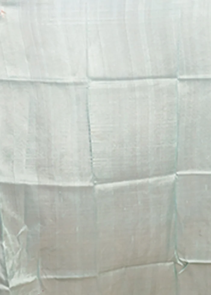 Blue Handloom Tussar Pure Silk Saree With Blouse Piece - Image 5