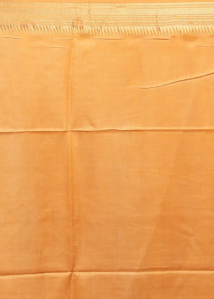 Blue Handloom Tussar Pure Silk Saree With Blouse Piece - Image 5