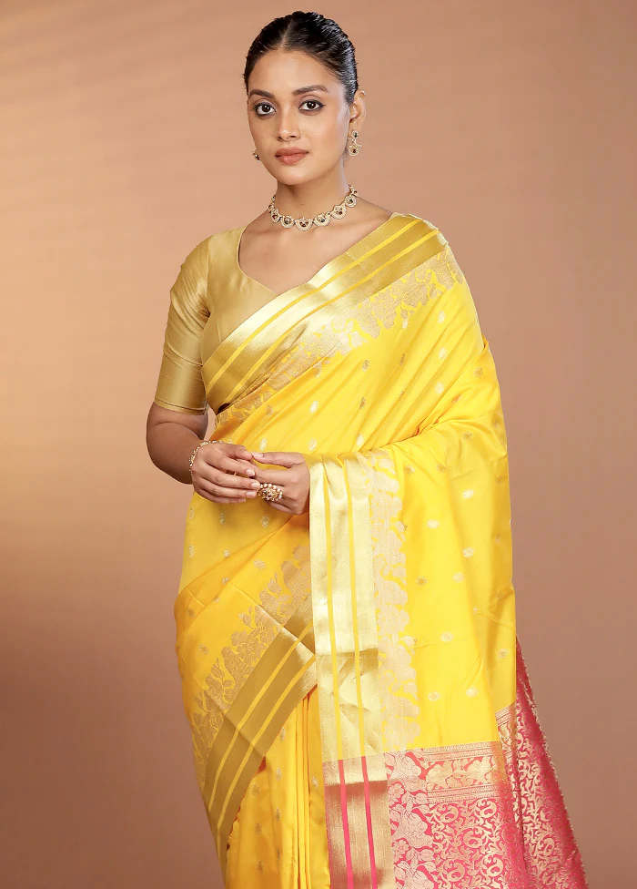Blue Kanjivaram Silk Saree With Blouse Piece