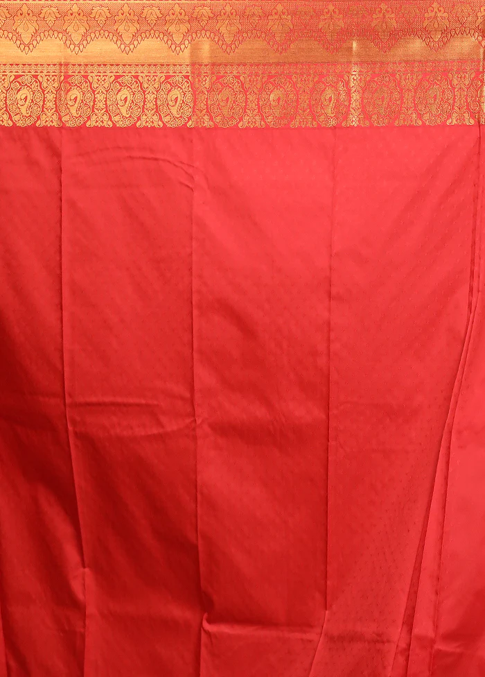 Blue Kanjivaram Silk Saree With Blouse Piece - Image 5