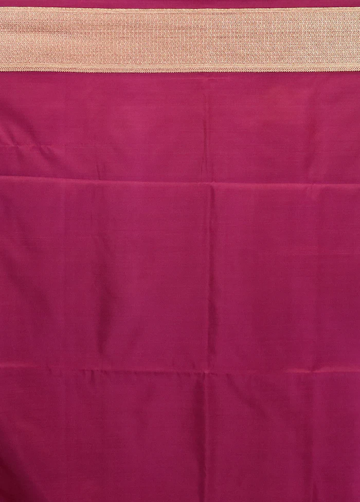 Blue Kanjivaram Silk Saree With Blouse Piece - Image 5