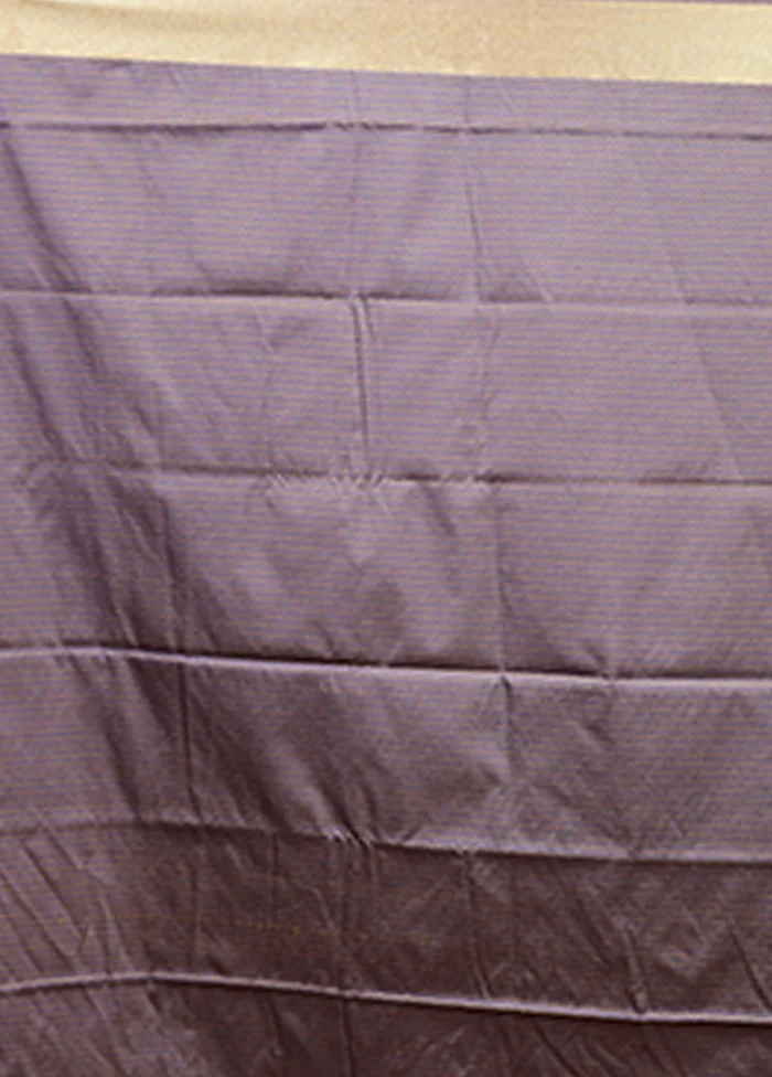 Blue Kanjivaram Silk Saree With Blouse Piece - Image 5