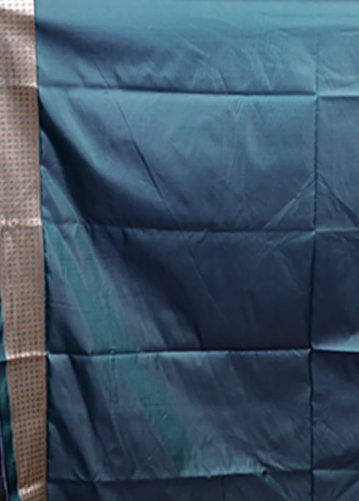 Green Katan Silk Saree With Blouse Piece - Image 5