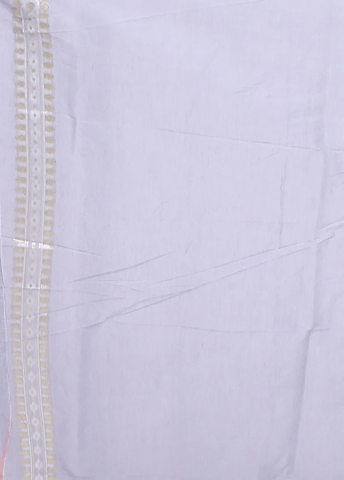 Grey Kora Silk Saree With Blouse Piece - Image 5