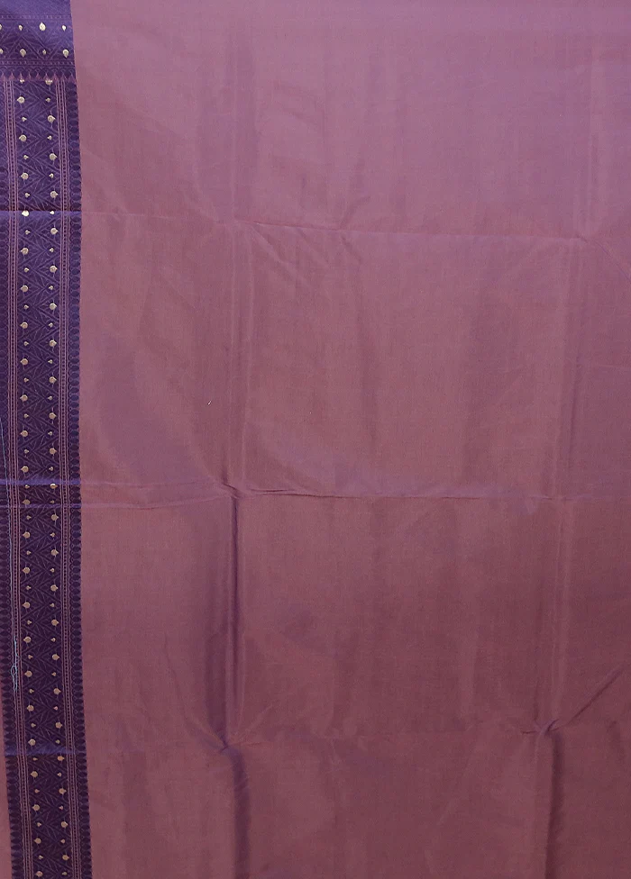 Blue Kora Silk Saree With Blouse Piece - Image 5