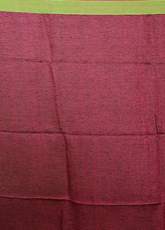 Blue Linen Silk Saree With Blouse Piece - Image 5