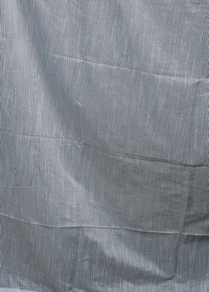 Blue Matka Silk Saree With Blouse Piece - Image 5