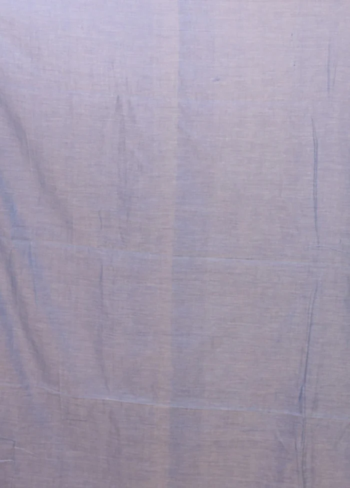 Blue Matka Silk Saree With Blouse Piece - Image 5