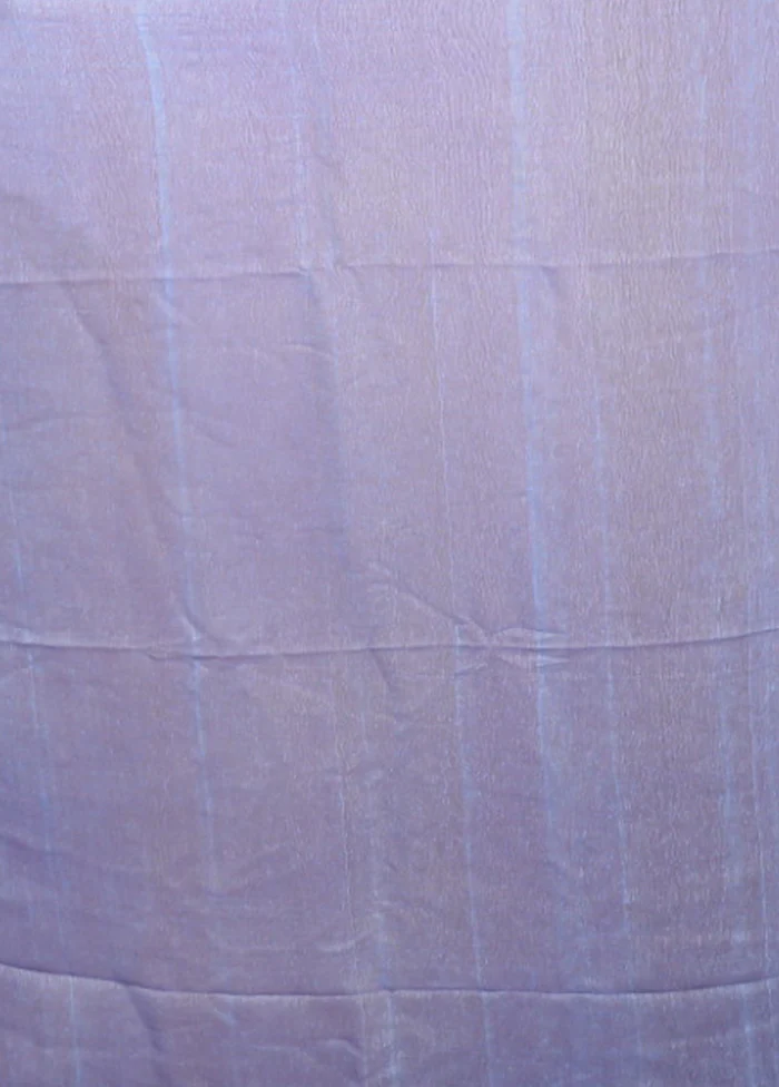 Blue Matka Silk Saree With Blouse Piece - Image 5