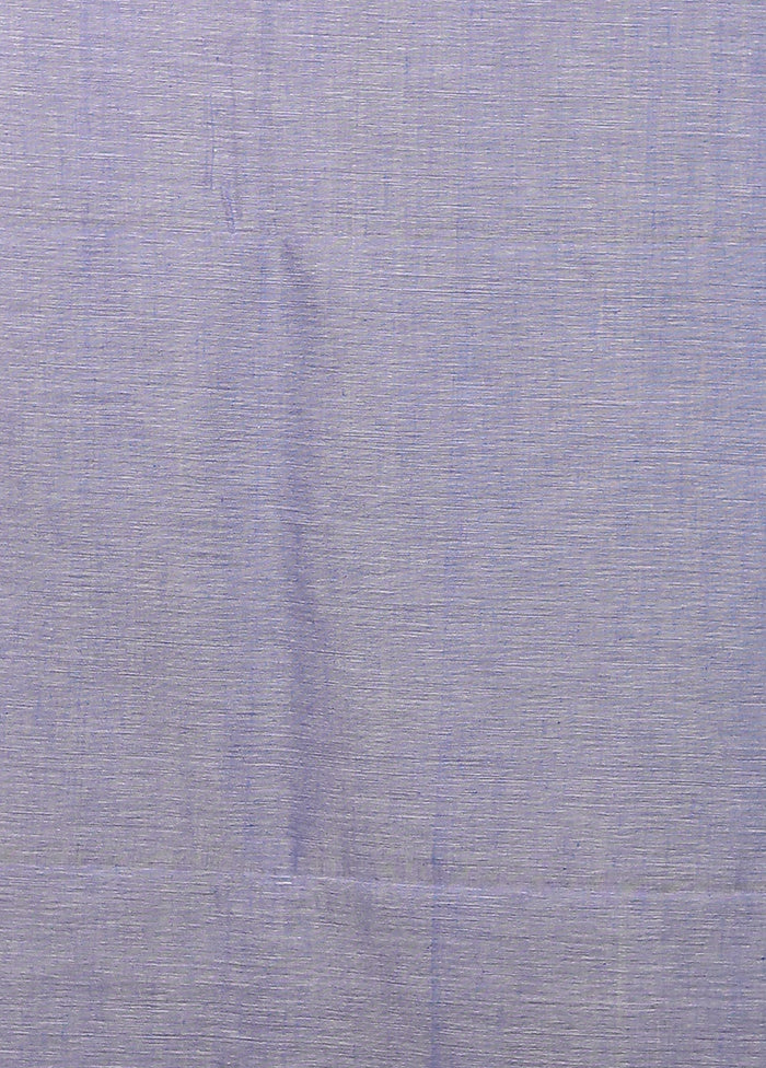 Blue Matka Silk Saree With Blouse Piece - Image 5