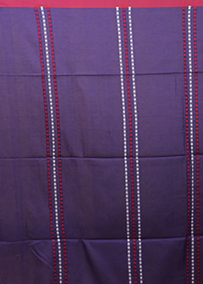 Blue Matka Silk Saree With Blouse Piece - Image 5