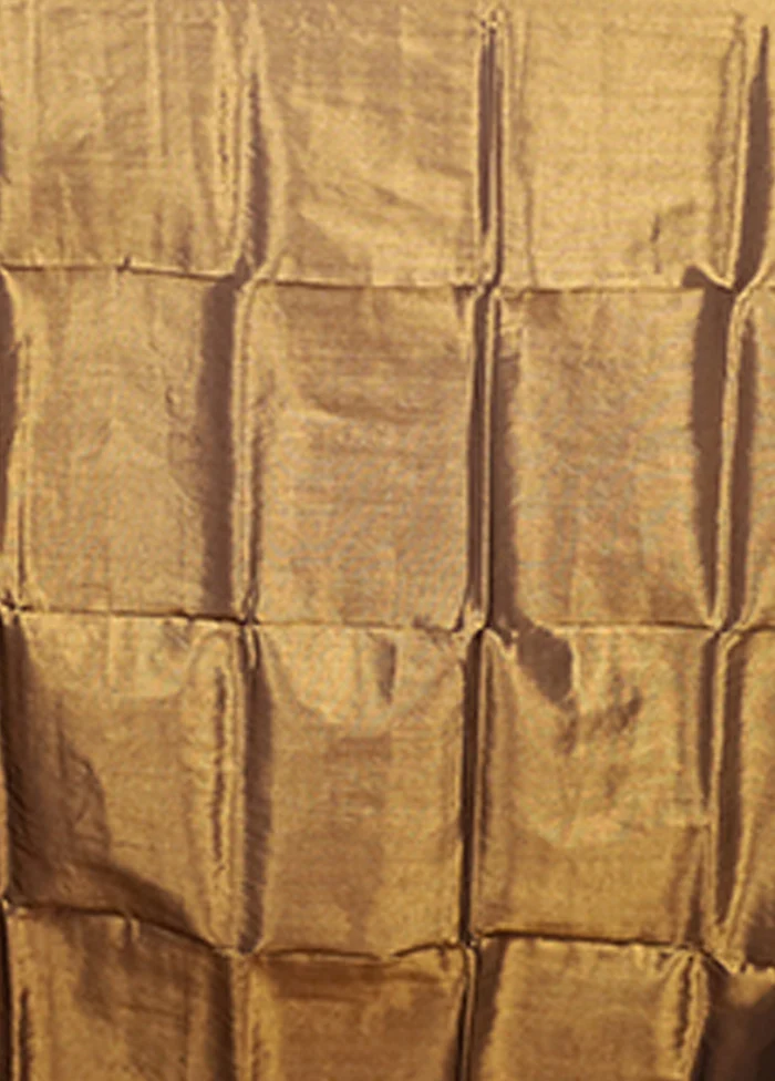 Blue Matka Silk Saree With Blouse Piece - Image 5