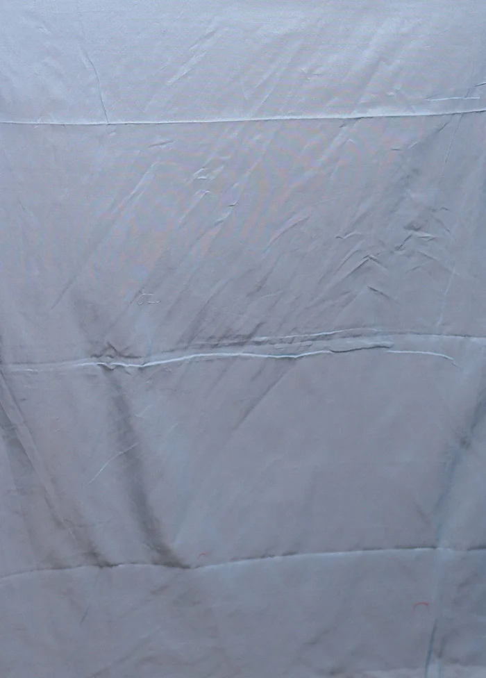 Blue Pure Cotton Saree With Blouse Piece - Image 5